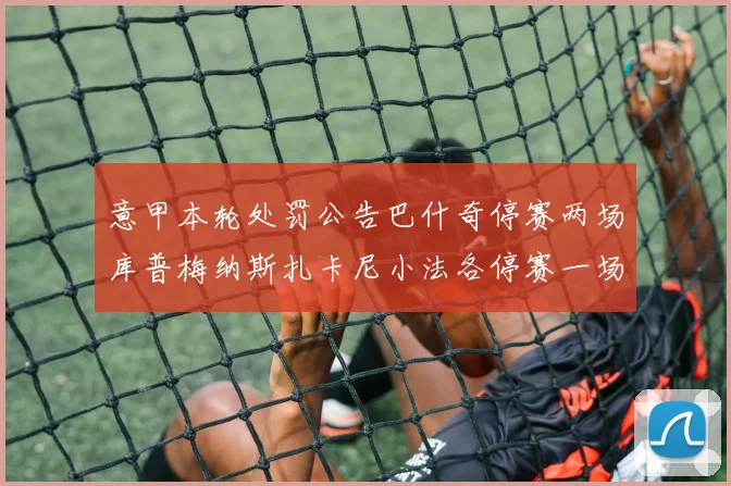 意甲本轮处罚公告巴什奇停赛两场库普梅纳斯扎卡尼小法各停赛一场